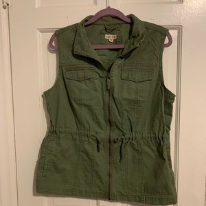 Olive green utility vest